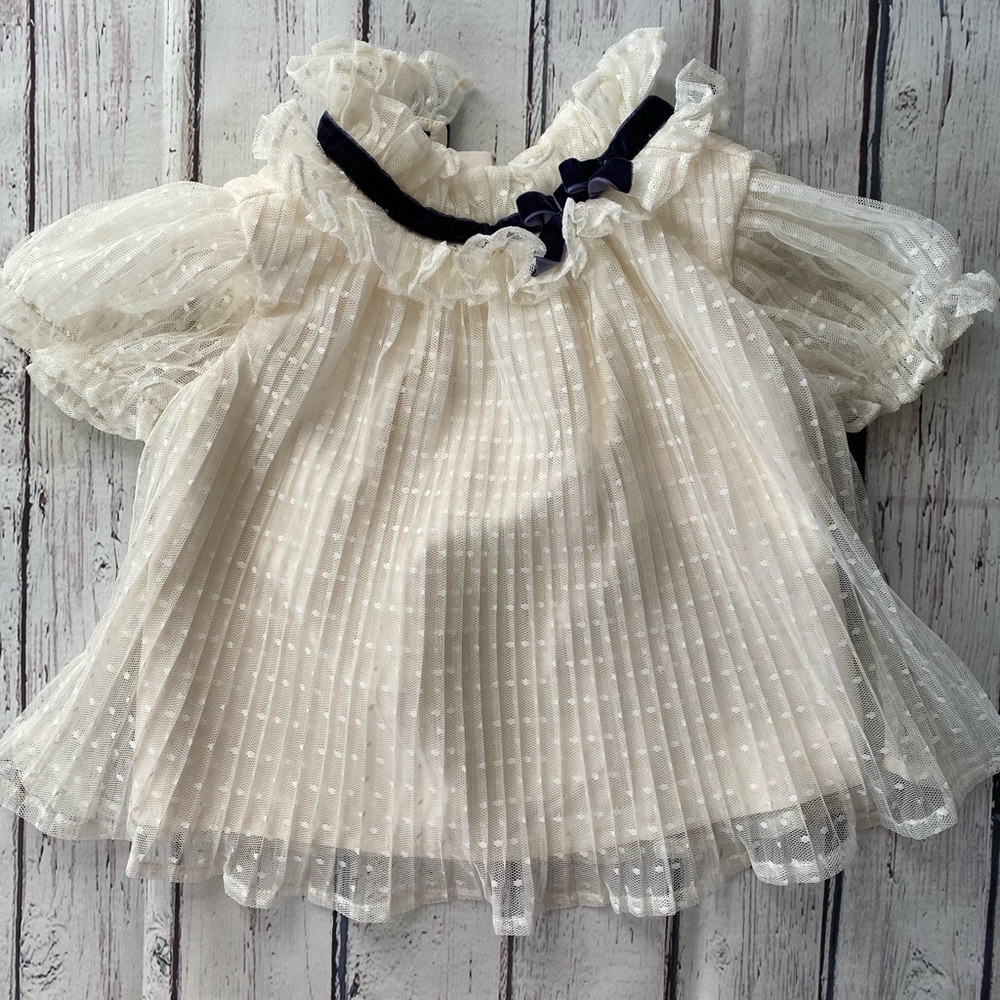Janie and jack dot puff sleeve shirt